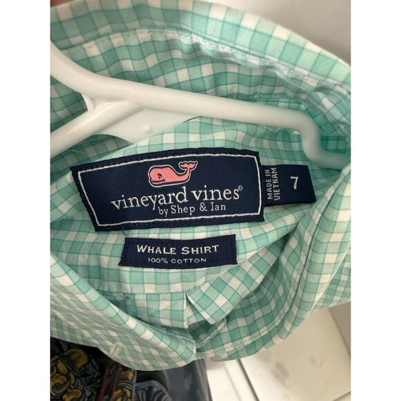 Vineyard Vines Boys Size 7 Whale Shirt Lot of 2 Button Down Long Sleeve Cotton - Picture 10 of 10